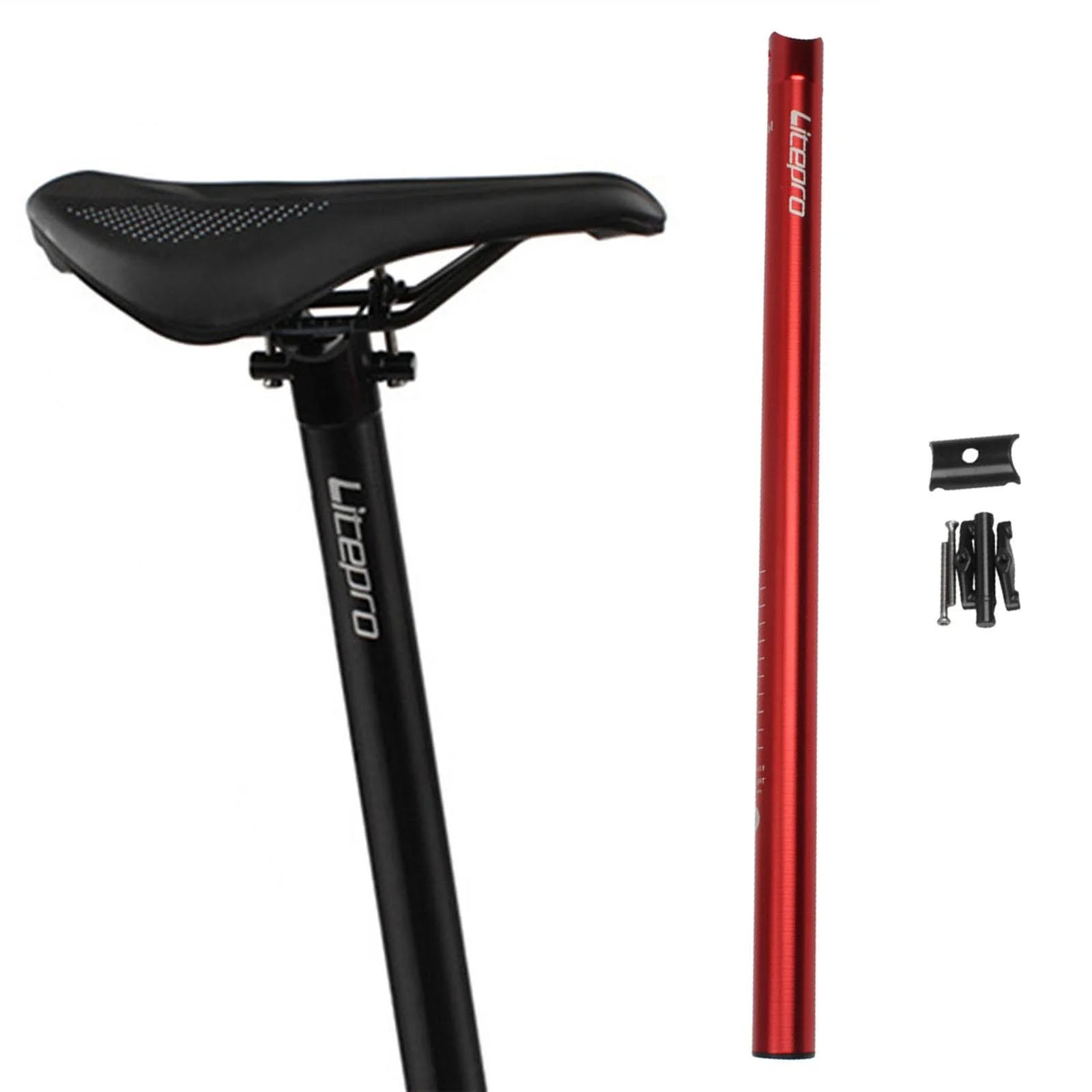 Red Cycling Folding Bike Seatpost 31.8x600mm F1628