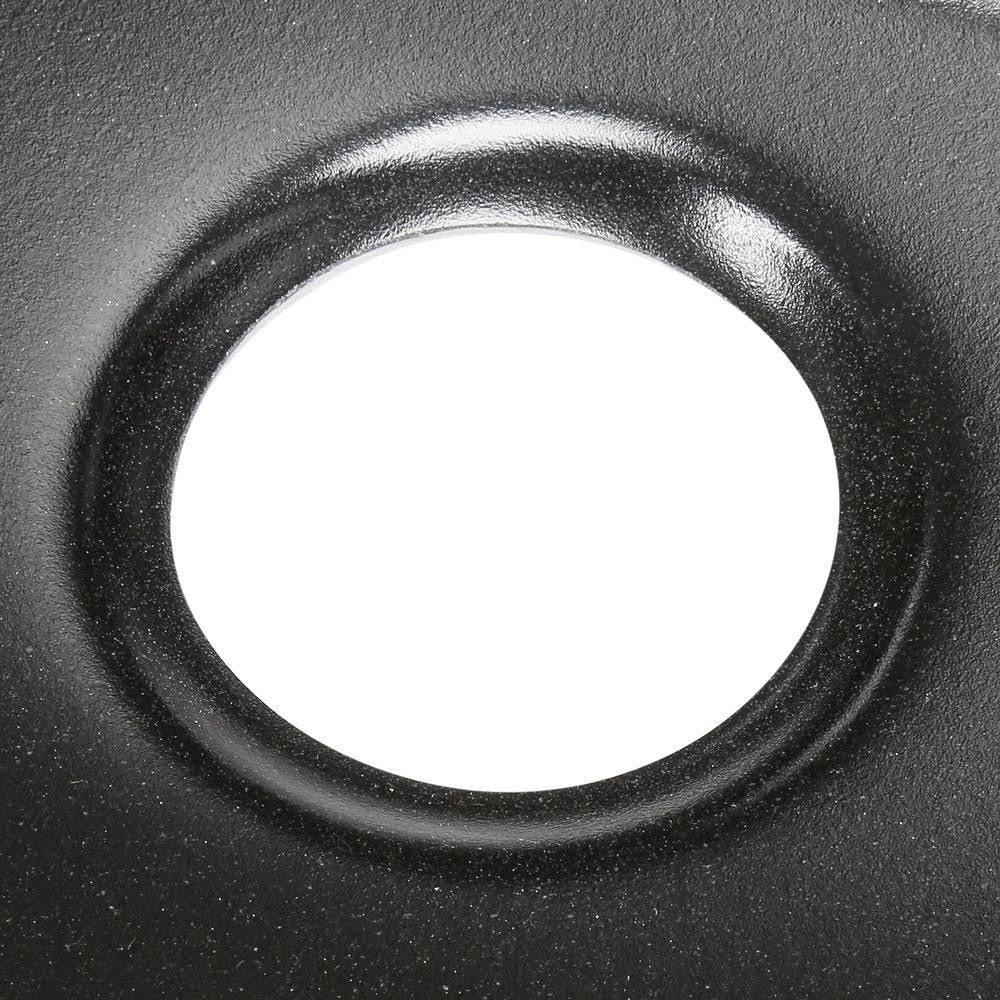 Black Natural Stone Composite Utility Sink with Three Holes, 25-Inch S2562