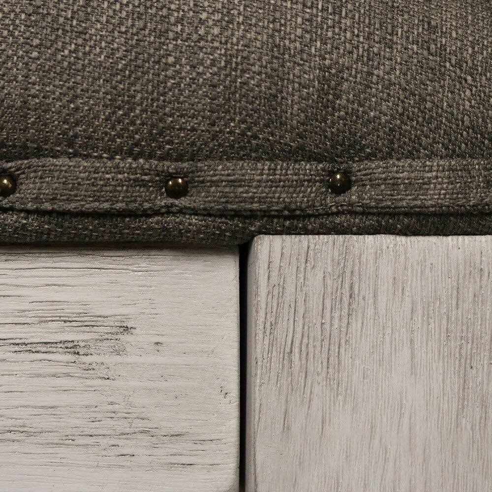 Tufted Textile Shelved Ottoman, Brown I596