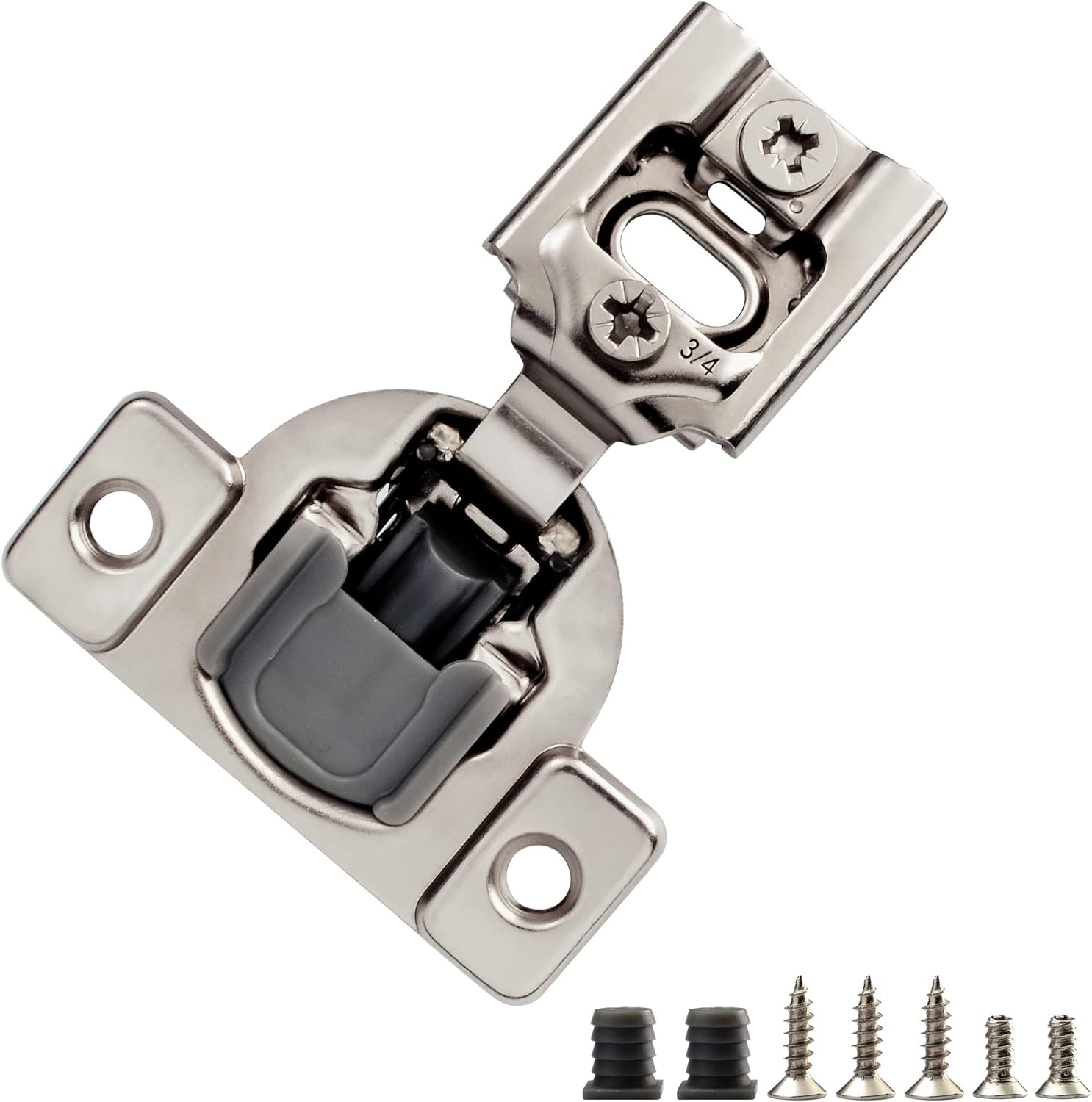 50 Pack Soft Close Cabinet Hinges, 105 Degree, 3 Way Adjustability M76323