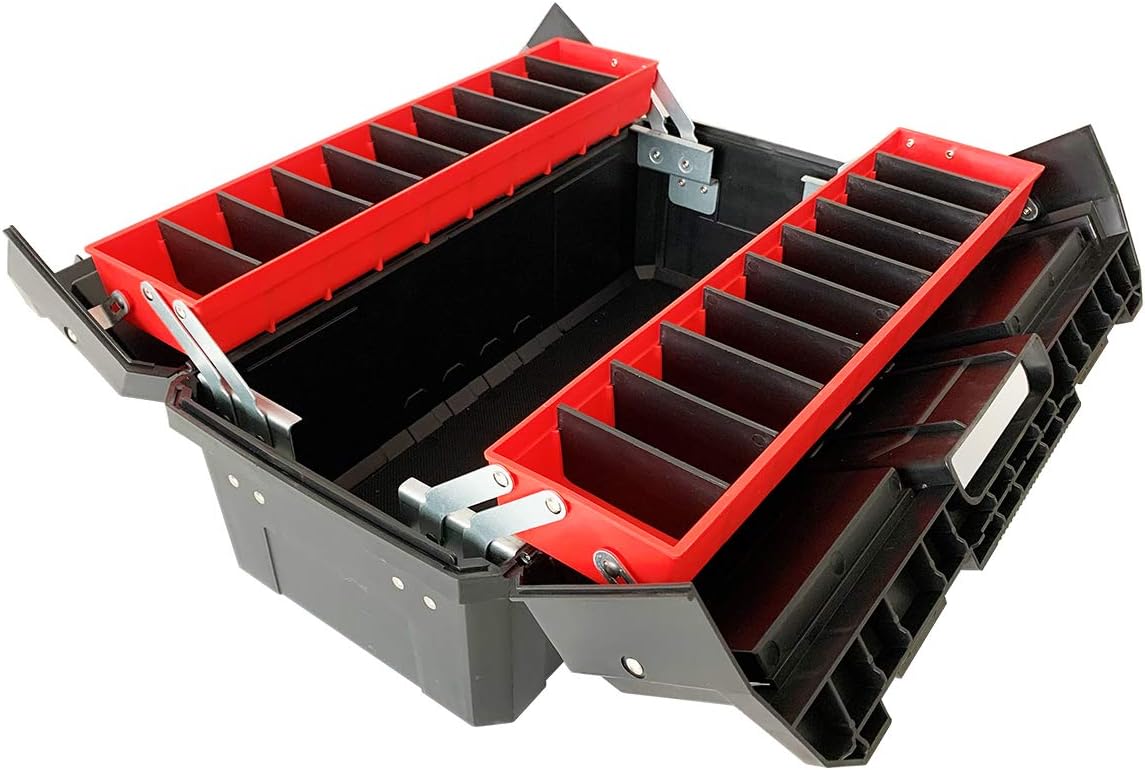 18.5" Portable Tool Box with Organizer Tray and Divider, Pack of 2 M8904