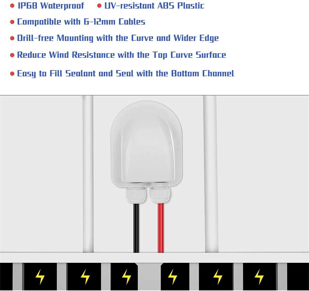 Solar Cable Entry Gland Waterproof ABS Dual Cable Entry Housing N190915