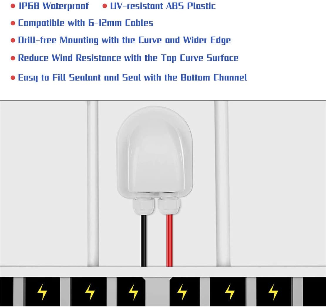 Solar Cable Entry Gland Waterproof ABS Dual Cable Entry Housing N190915
