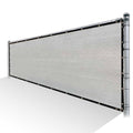 Grey Privacy Fence Screen HDPE Mesh Windscreen with Reinforced Grommets M49999