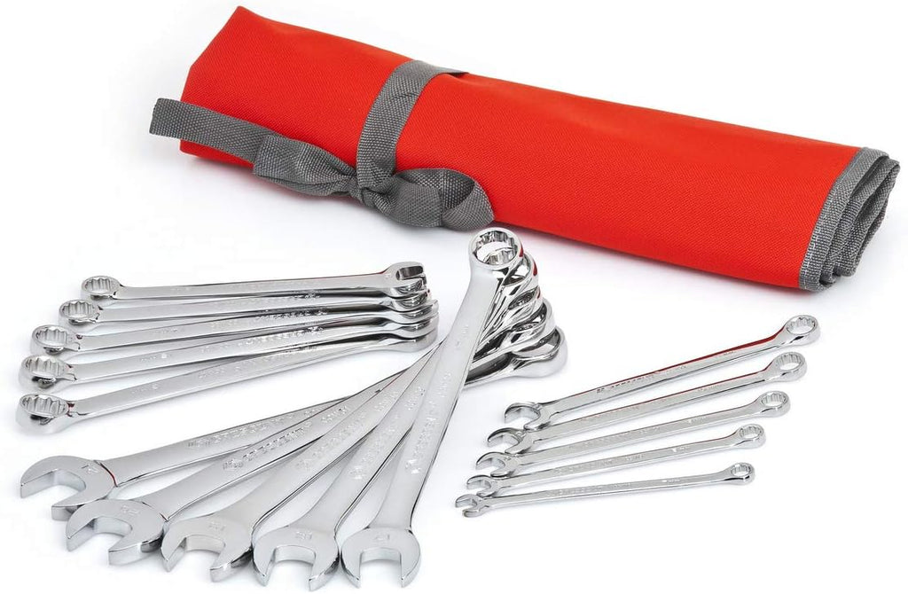 15 Pc. 12 Point Metric Combination Wrench Set with Tool Roll K173231
