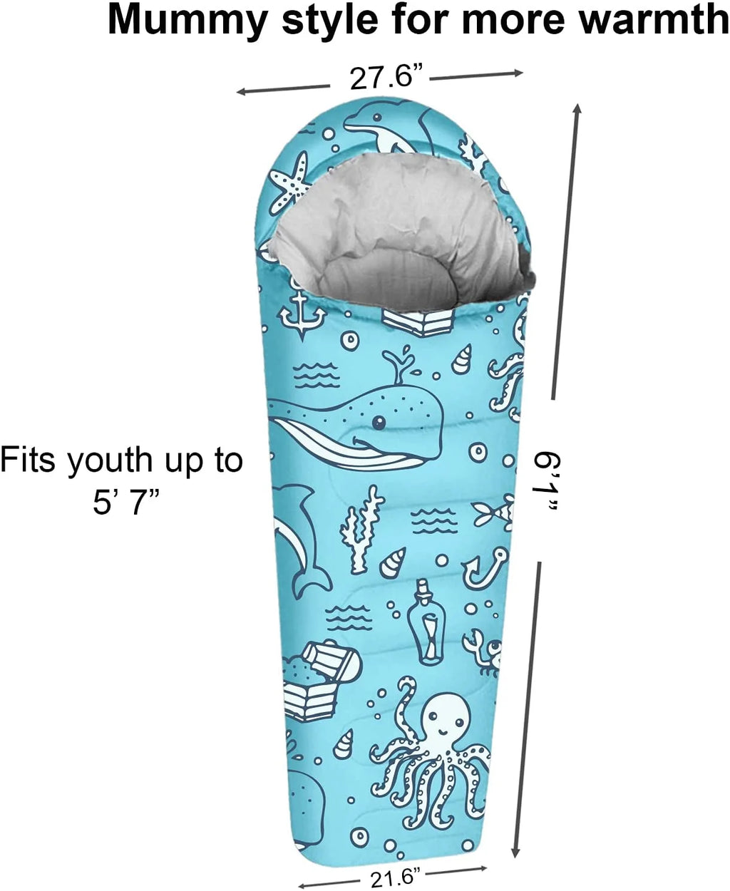 Ocean World Youth Kids Sleeping Bag M15158