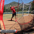 6 Piece Baseball Softball Practice Net Bundle with Strike Zone, Ball Caddy, 3 Weighted Training Balls S446