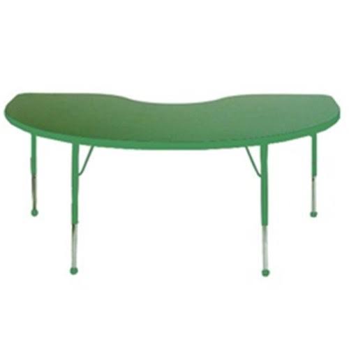 Kidney Activity Table with Maple Top and Dustin Green Edge 36 x 72 in. G67249