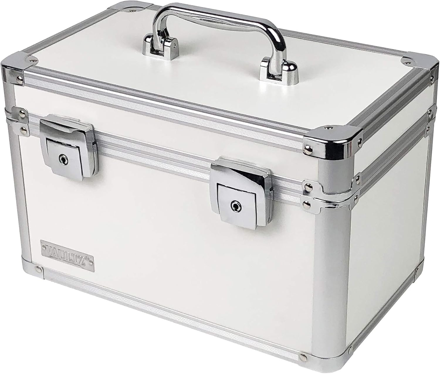 White Locking Storage Box with Mesh Pocket T5663