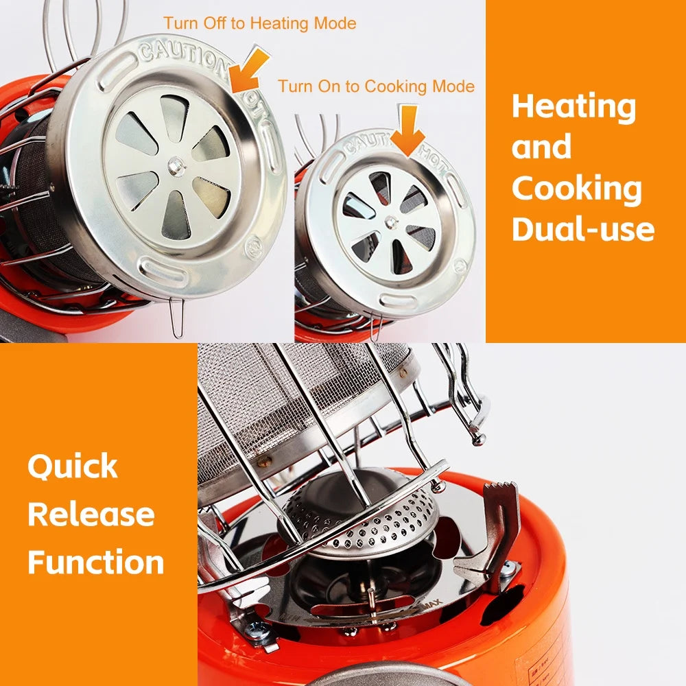Compact 2000W Gas-Powered Heater & Stove M274