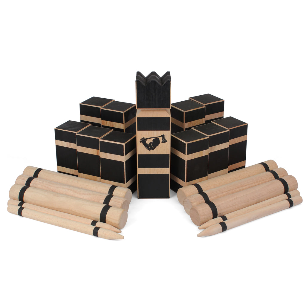 Kubb Game - Premium Hardwood Kubb Set - Official Tournament Size Kubb Lawn Game U607