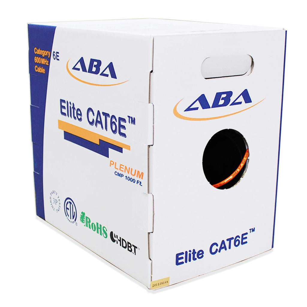 Yellow 23AWG UTP Solid Bare Copper Bulk Ethernet Cable 1000ft S719