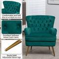 Dark Green Velvet Accent Chair F358384