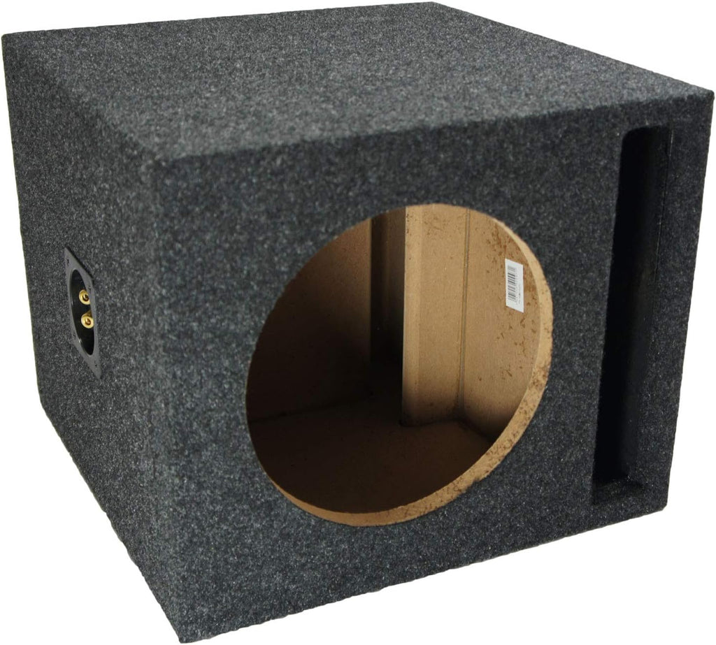 Slotted S Port Single 10 Sub Box & HA-A400.1 Car Stereo Bundle C168