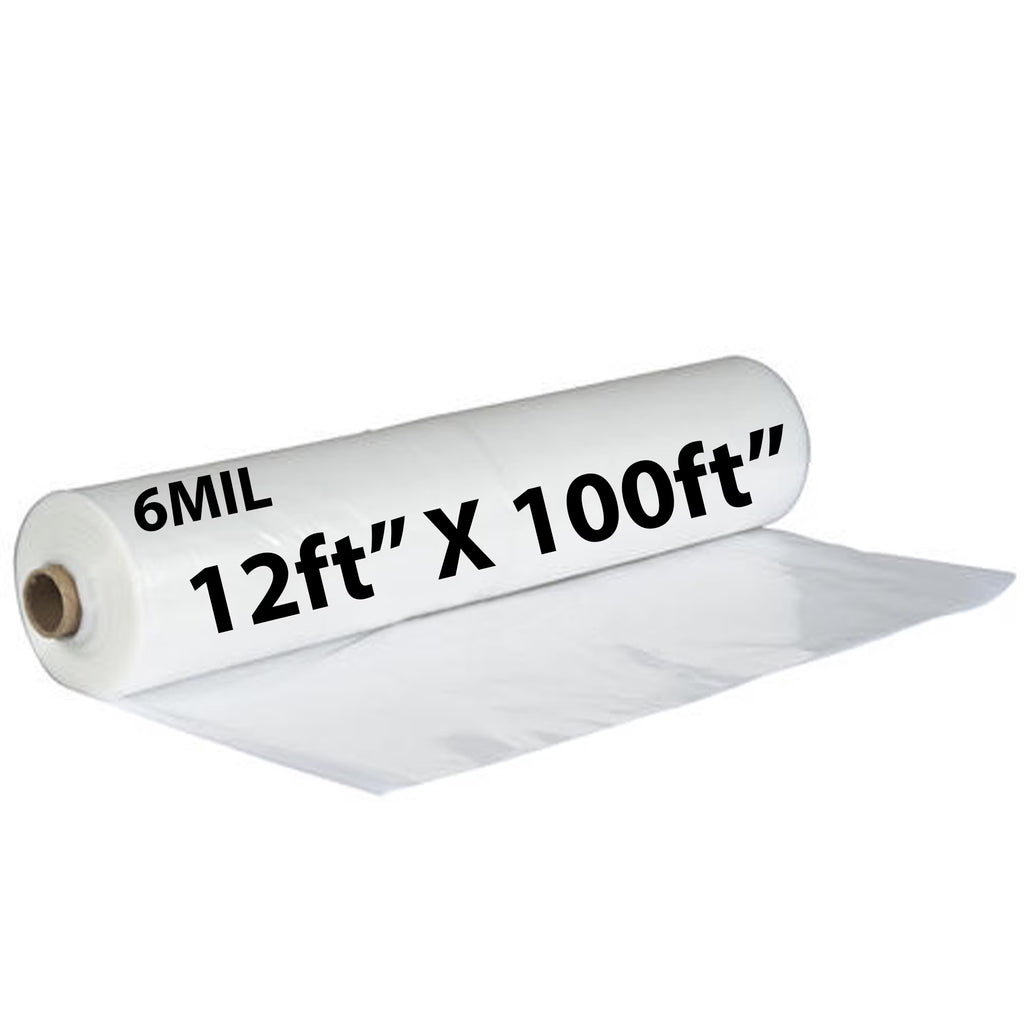 6Mil Clear LDPE Plastic Sheeting Tarp (12ft x 100ft) N524894