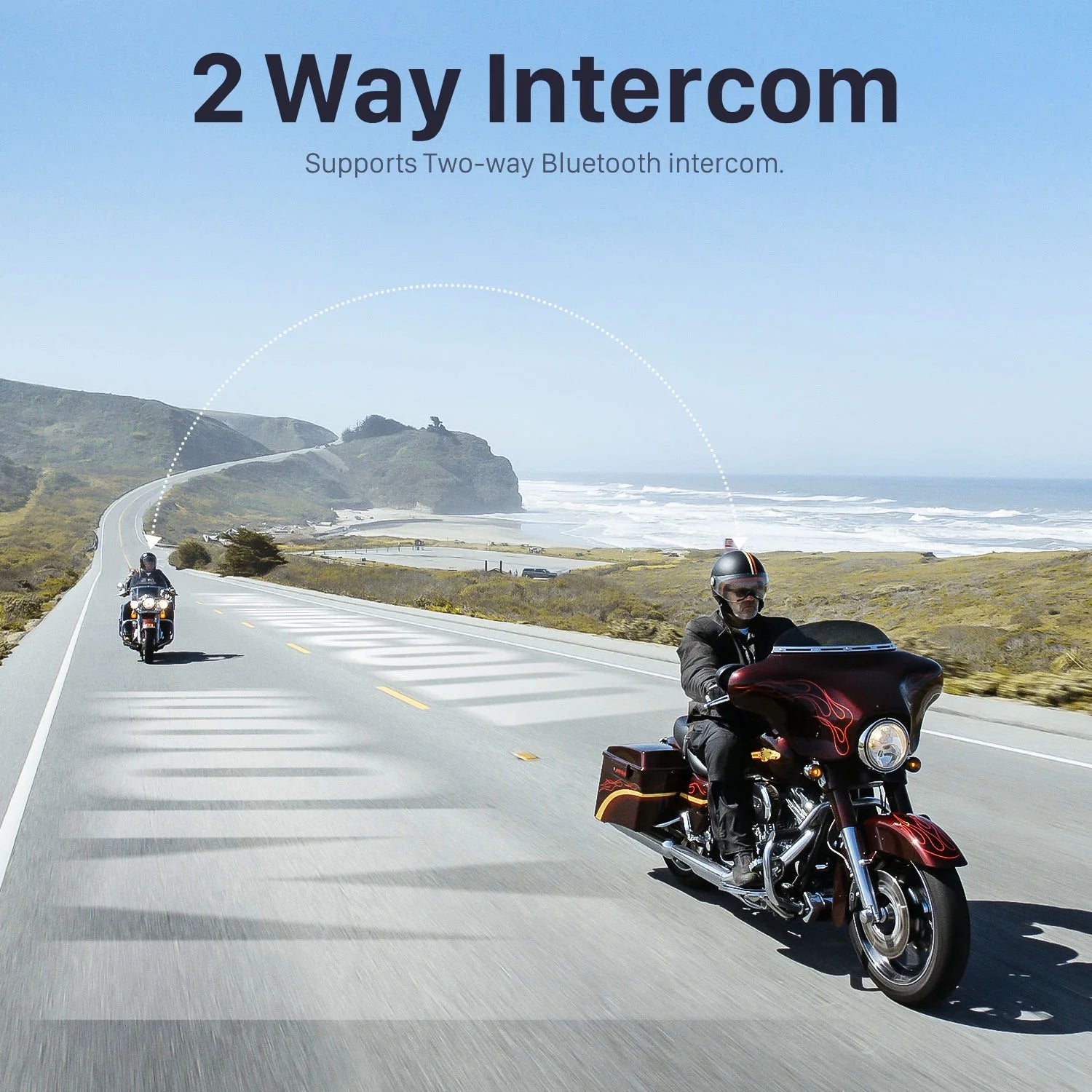 Motorcycle Bluetooth Headset Helmet Intercom Wireless Communication I63419