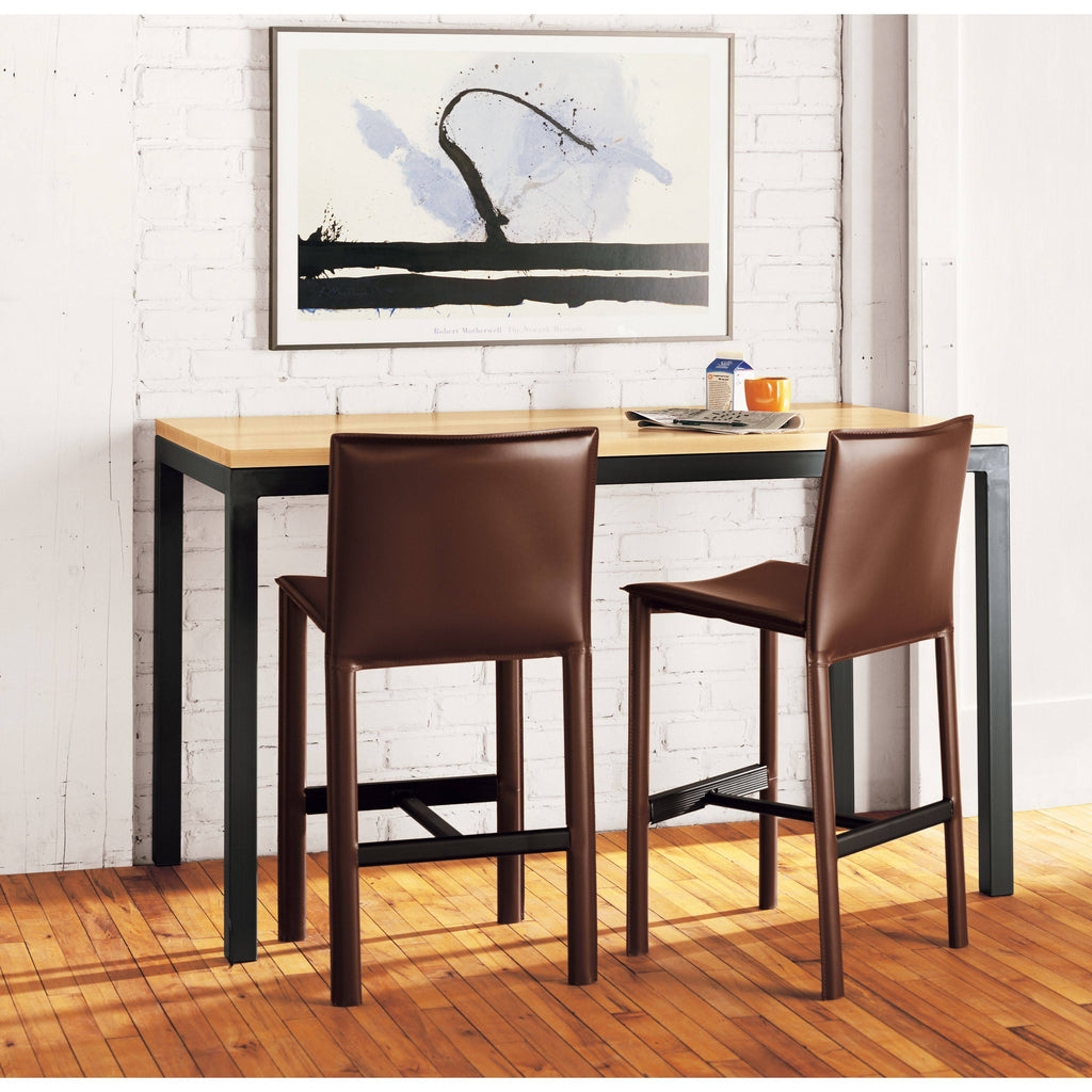 Modern Parsons Counter Table in Sand with White Base B9591
