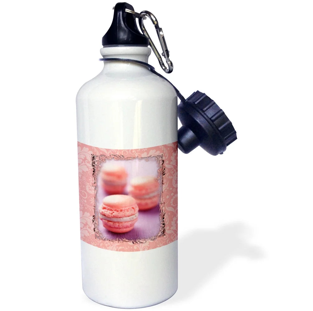 Pink Macaroons Sports Water Bottle 21oz L372