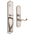 Satin Brass and Black Double Cylinder Mortise Handleset Trim Set O261674