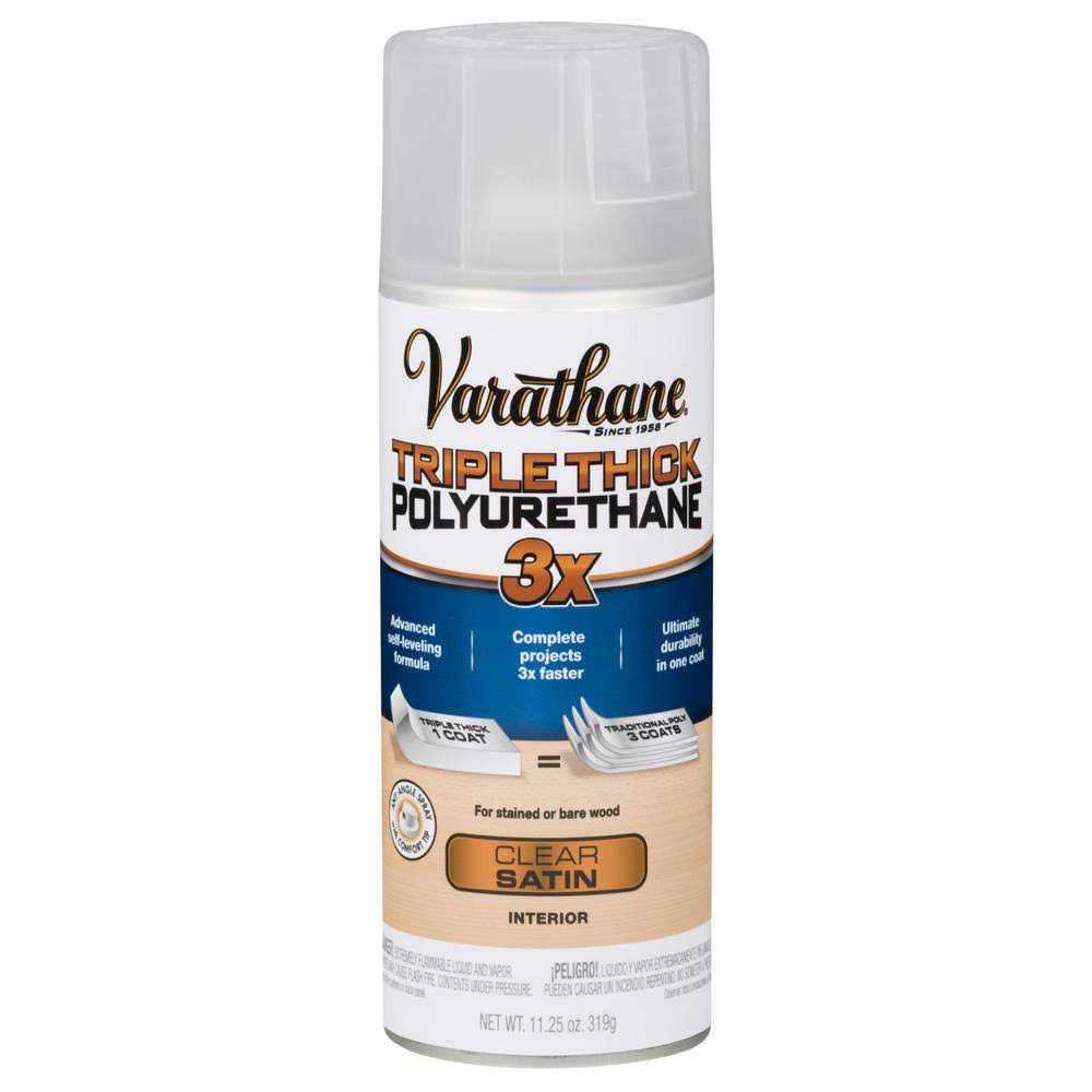 11 oz Clear Satin Triple Thick Polyurethane Spray (6-Pack) Y587