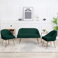 Green Velvet Loveseat and Accent Chair Set G225
