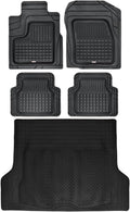 Black 5 Piece All-Weather Heavy Duty Rubber Car Floor Mat & Cargo Truck Liner D59210