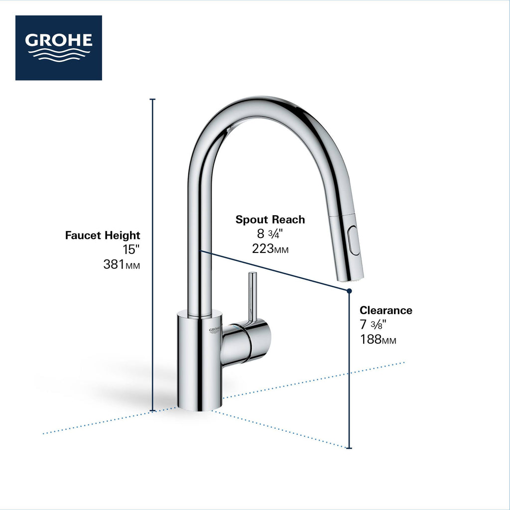 Single-Handle Kitchen Faucet in SuperSteel A4704