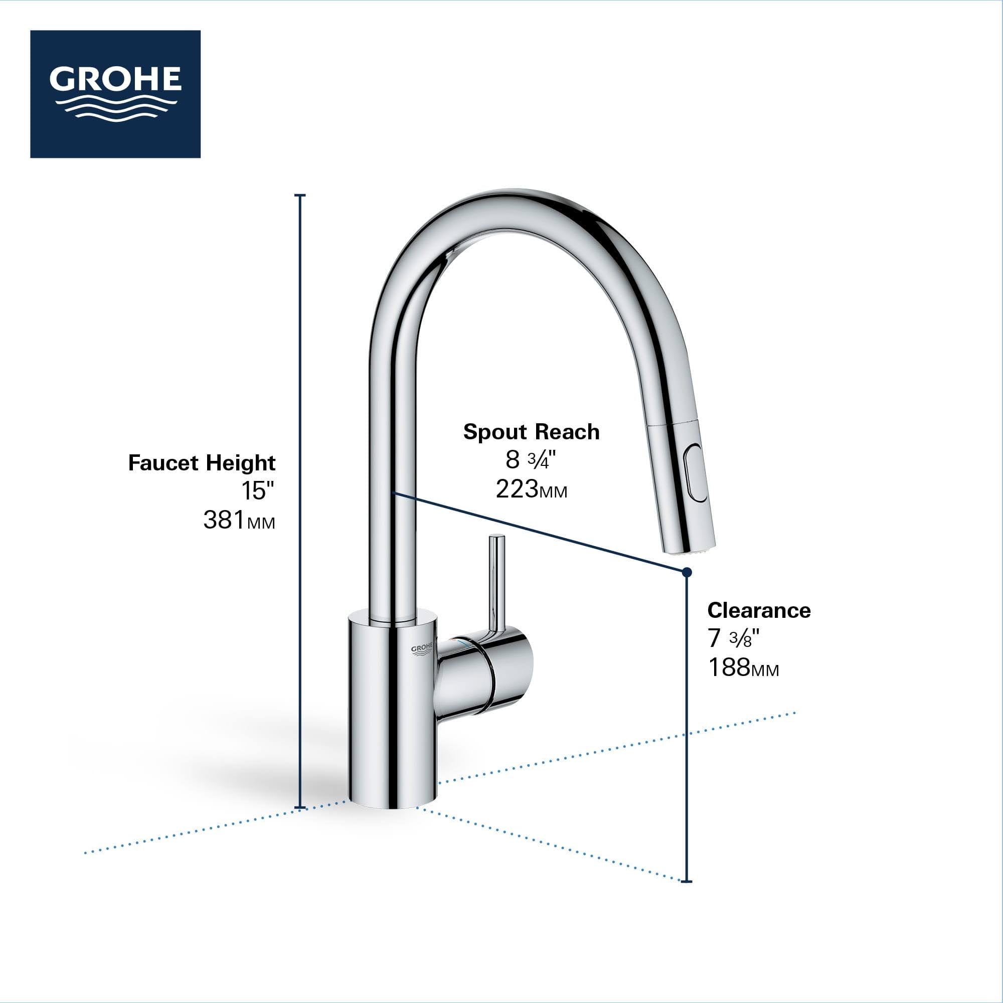 Single-Handle Kitchen Faucet in SuperSteel A4704