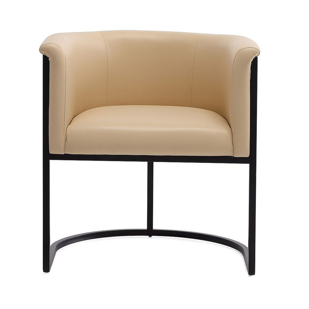 Tan and Black Faux Leather Dining Chair (Set of 2) J8653