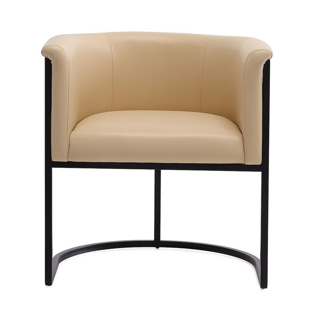 Tan and Black Faux Leather Dining Chair (Set of 2) J8653
