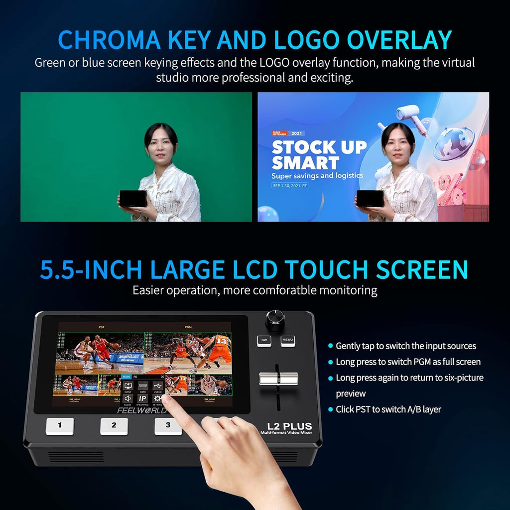 Multi Camera Video Mixer Switcher with 5.5 inch LCD Touch Screen P237847