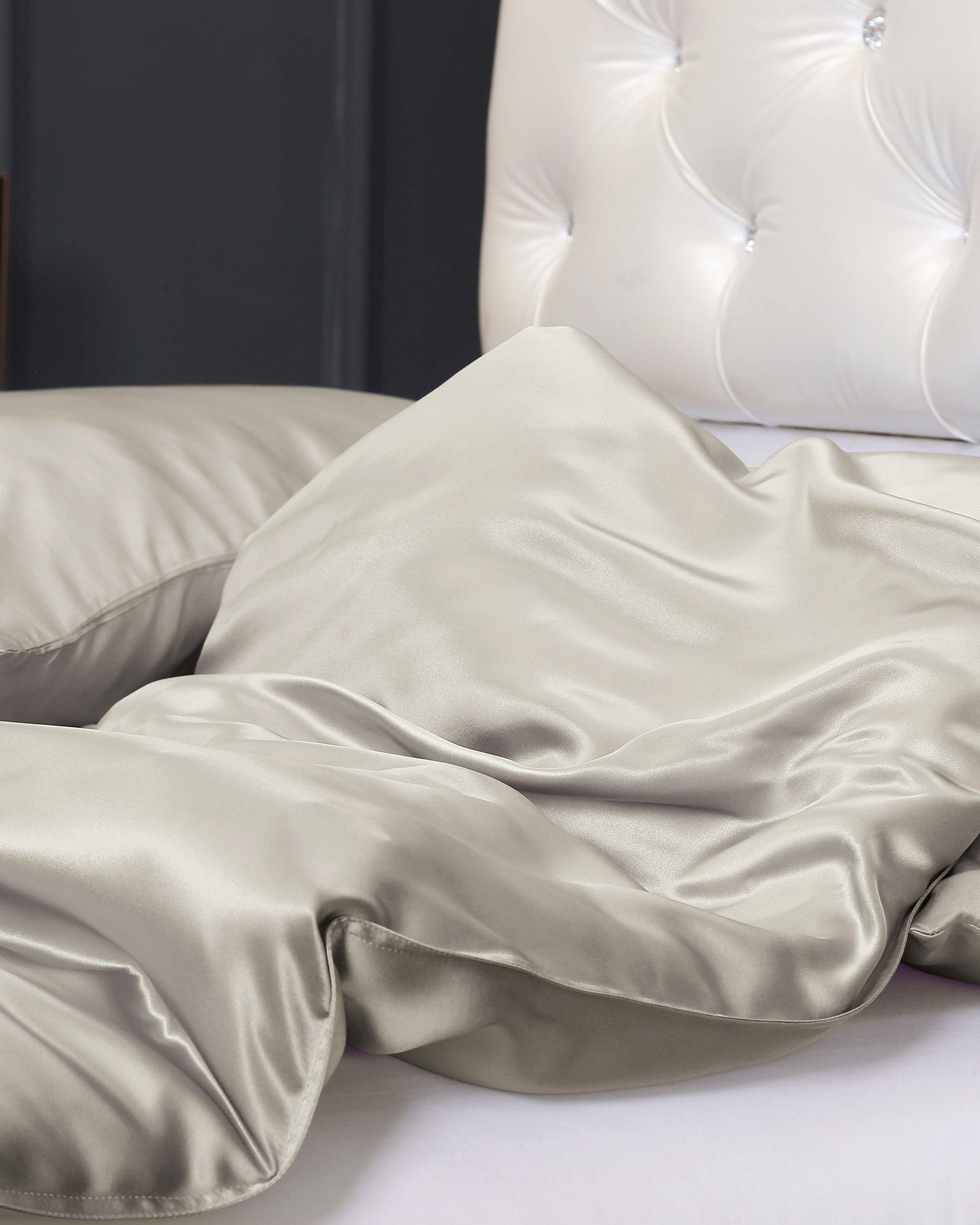 Silvergray 25 Momme Silk Duvet Cover D183