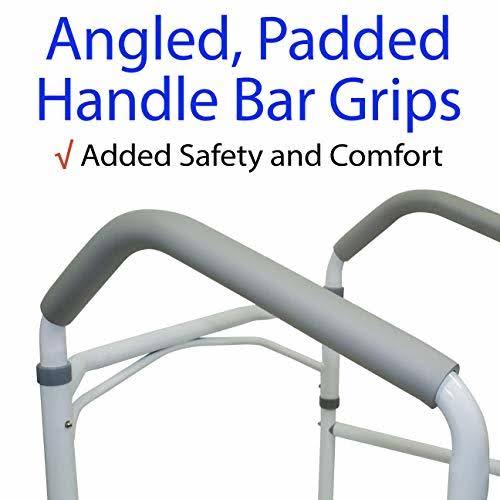 Folding Toilet Safety Frame with Adjustable Height Grab Bar I77881