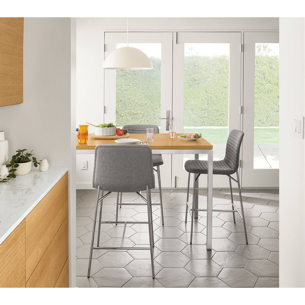 Modern Parsons Counter Table in Sand with White Base B9591
