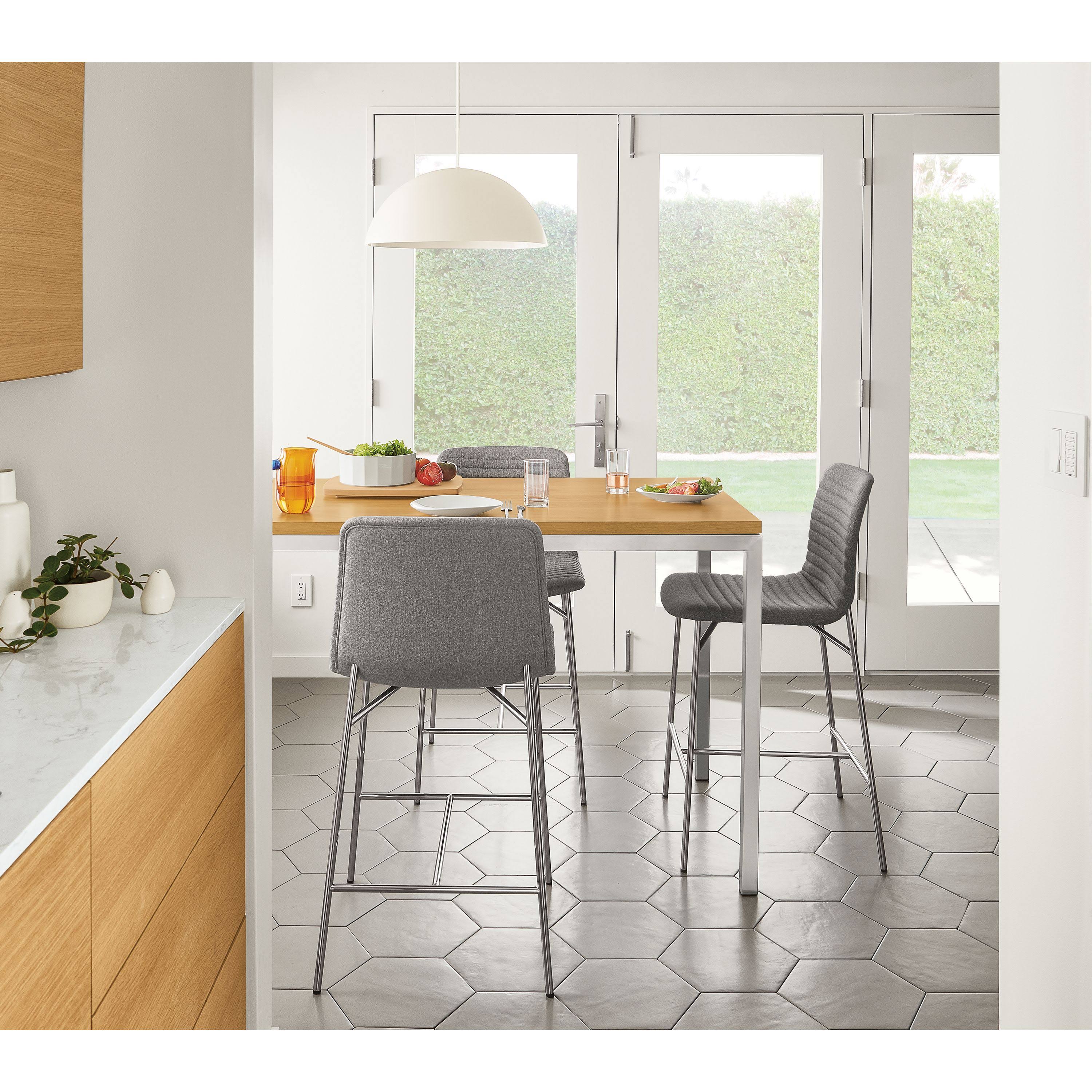 Modern Parsons Counter Table in Sand with White Base B9591
