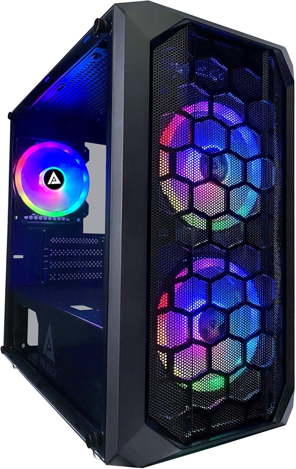 Micro-ATX Gaming Case with Tempered Glass Panel, Black Frame, Pack of 2 B92152
