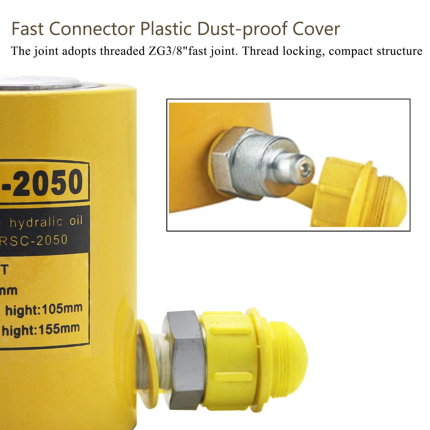 20 ton Hydraulic Jack Cylinder Short Type Stoke 50mm Hydraulic Ram Industrial Lifting Jack T4604