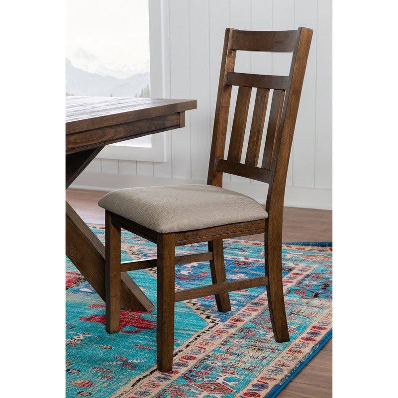 Smokey White Rustic Farmhouse Dining Chair Set of 2 D5249