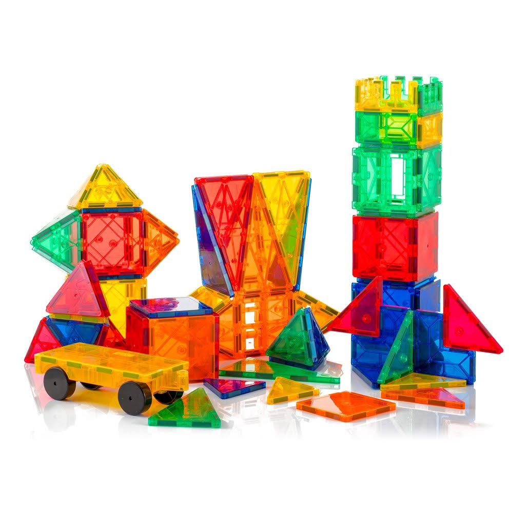 120-Piece Magnetic Tiles Set with Carrying Bag U7180