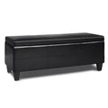 Storage Ottoman Bench Midnight Black Z163
