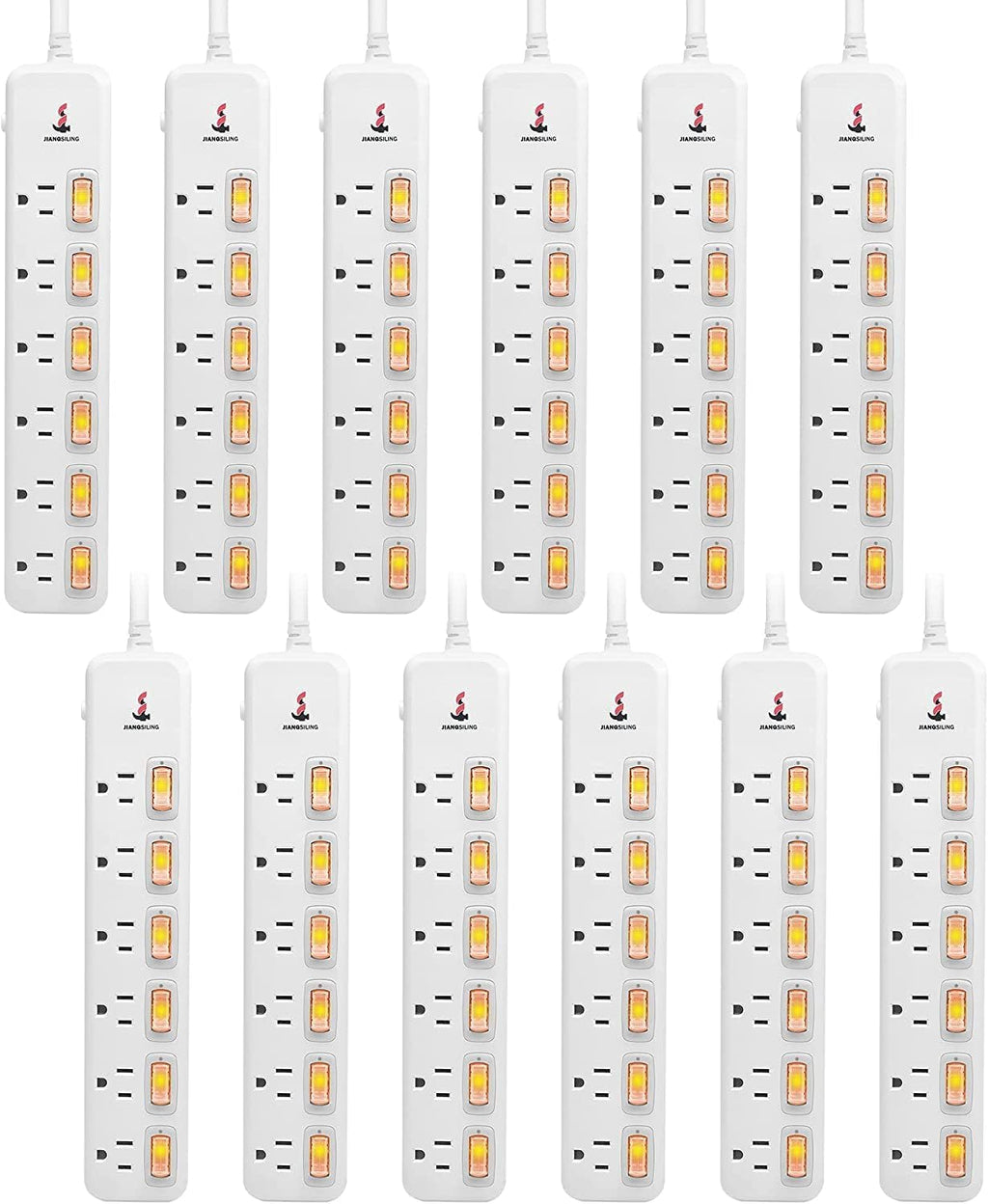 6 Outlets Surge Protector Power Strip X109943