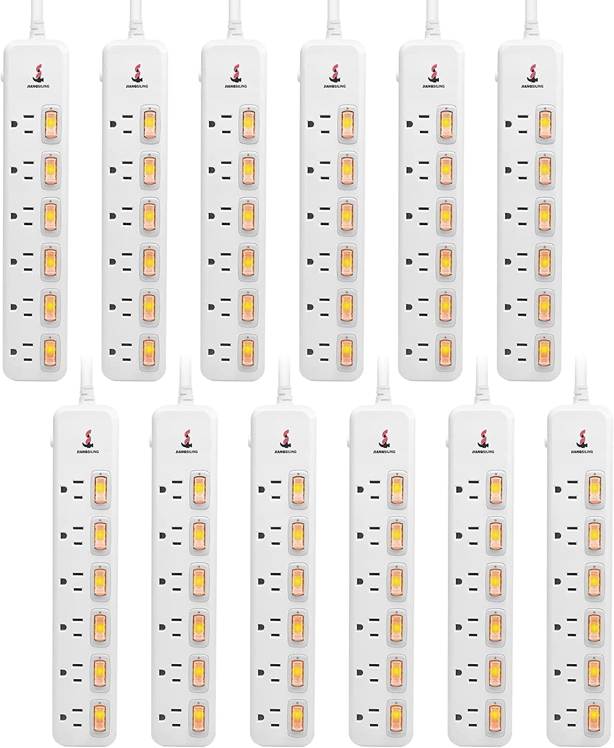 6 Outlets Surge Protector Power Strip X109943