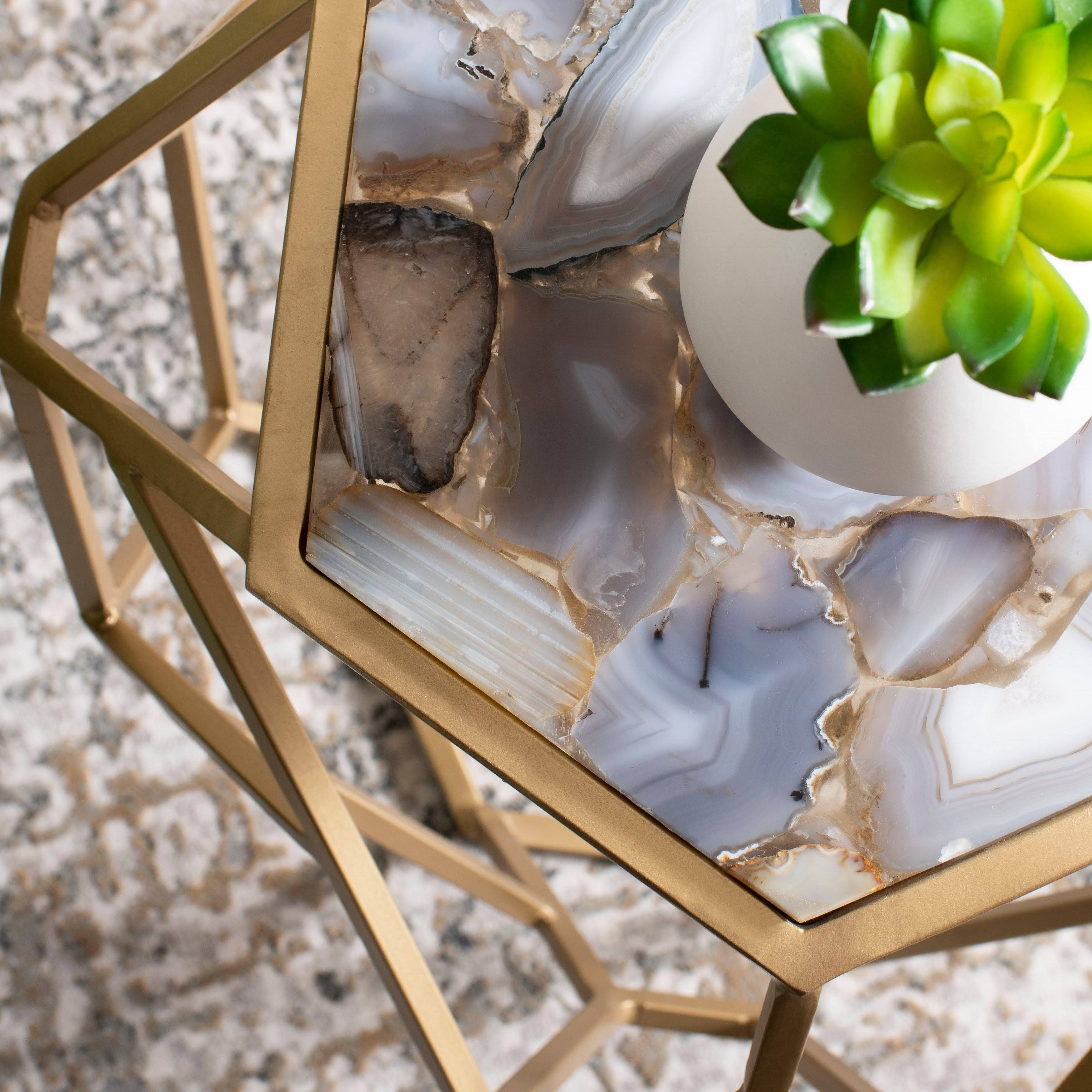 Geometric Accent Table F837