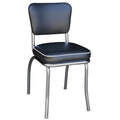 Black Diner Chair with Chrome Base V779