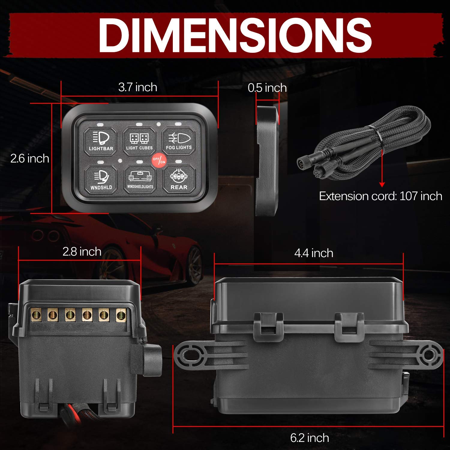 6 Gang Switch Panel Automatic Dimmable Touch Switch Box C867097
