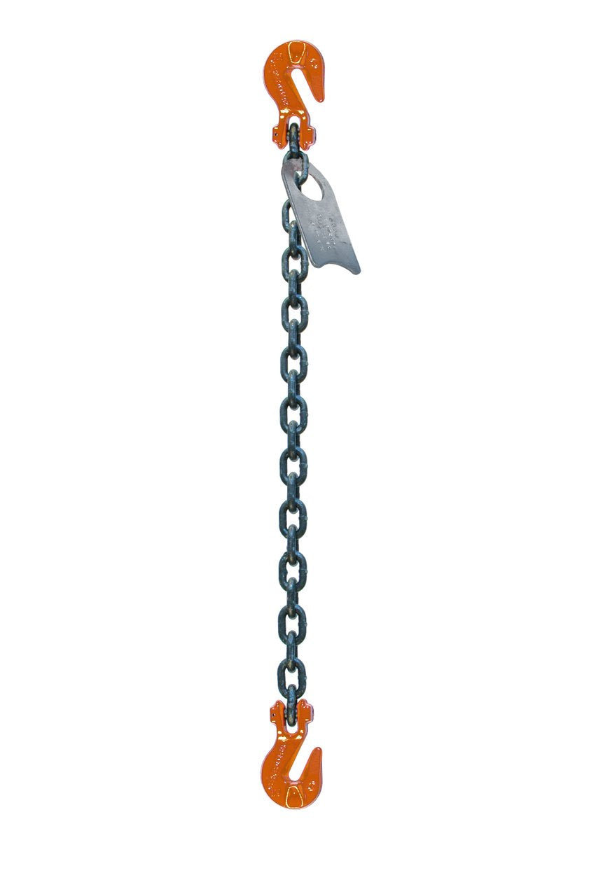 3/8" x 5' Single Leg Chain Sling with Grab Hooks Z426