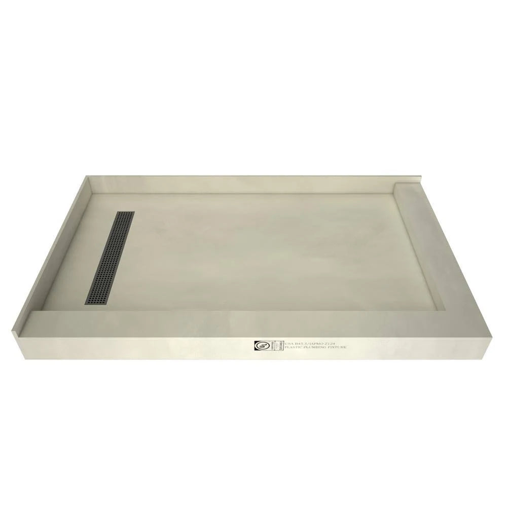 Double Threshold Shower Base with Drain Grate W51031