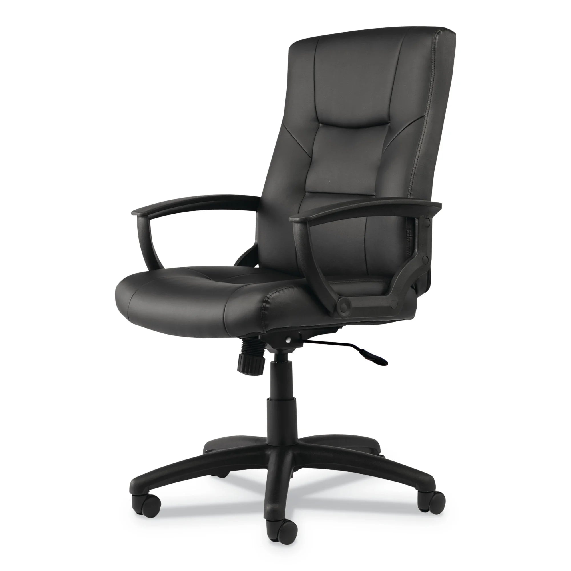 Executive High-Back Swivel/Tilt Bonded Leather Chair, Black E6553