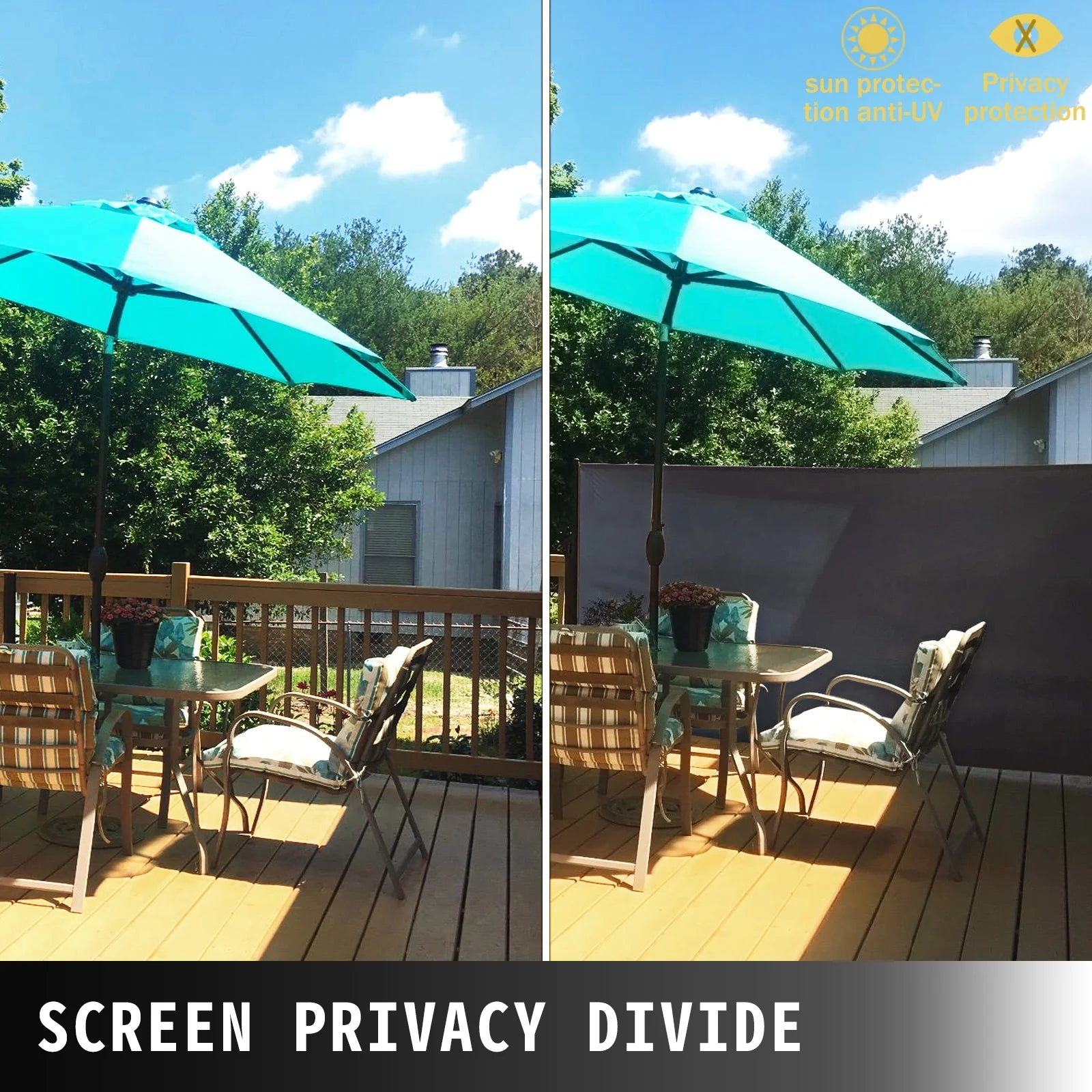 Retractable Side Awning Patio Screen 63x118inch Privacy Screen Q464