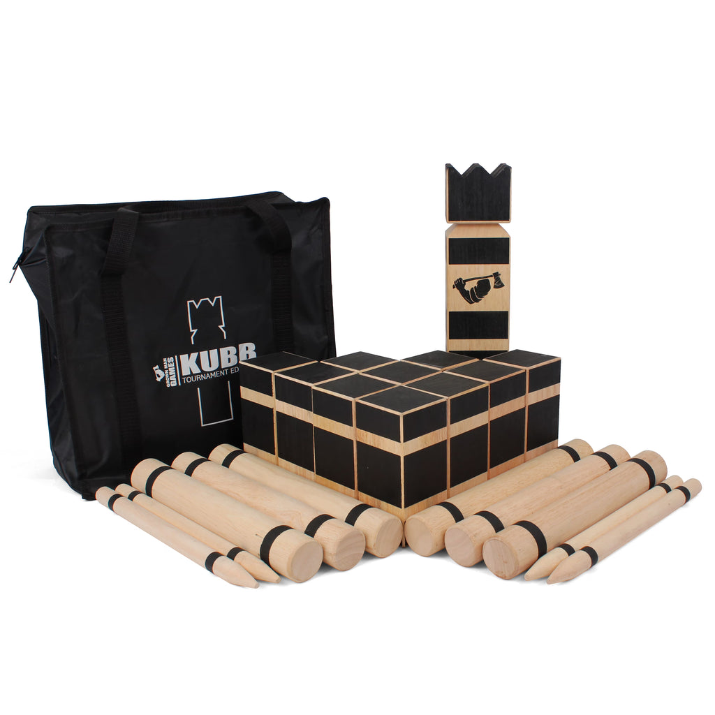 Kubb Game - Premium Hardwood Kubb Set - Official Tournament Size Kubb Lawn Game U607